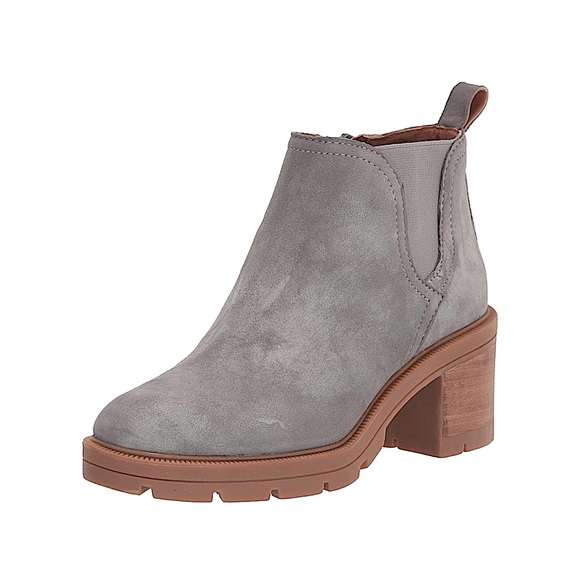 HP 🎉 light gray Lucky Brand sumah ankle boot | anti-slip | heeled ankle booties - Picture 7 of 7